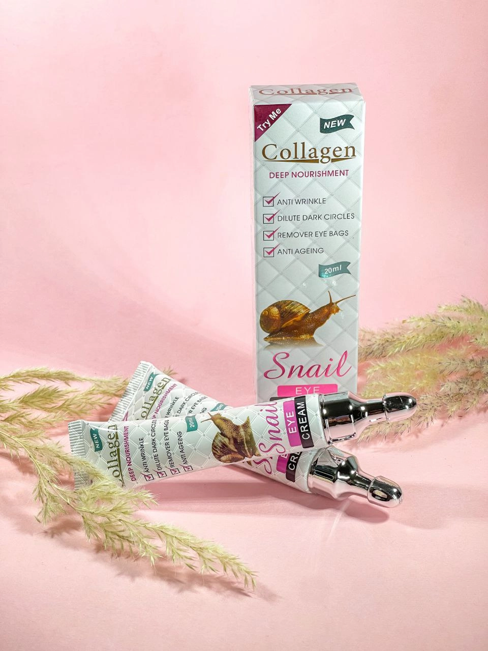 کرم دور چشم کلاژن 4 کاره حلزون Collagen snail