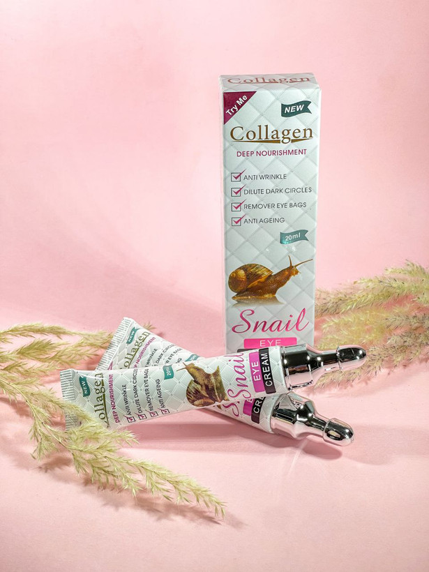 کرم دور چشم کلاژن 4 کاره حلزون Collagen snail