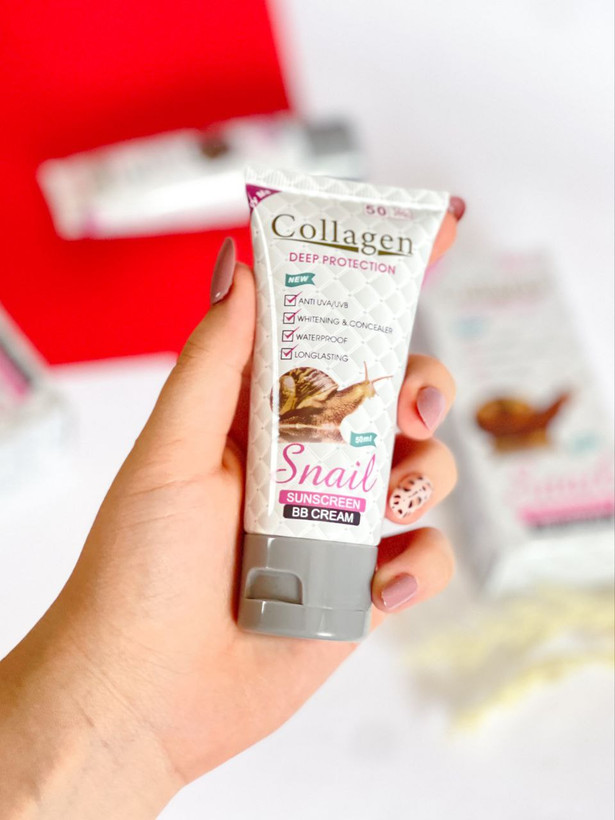 کرم ضدآفتاب گیاهی کلاژن BB حلزون رنگی با درجه SPF 50
