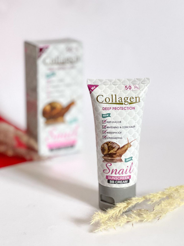 کرم ضدآفتاب گیاهی کلاژن BB حلزون رنگی با درجه SPF 50