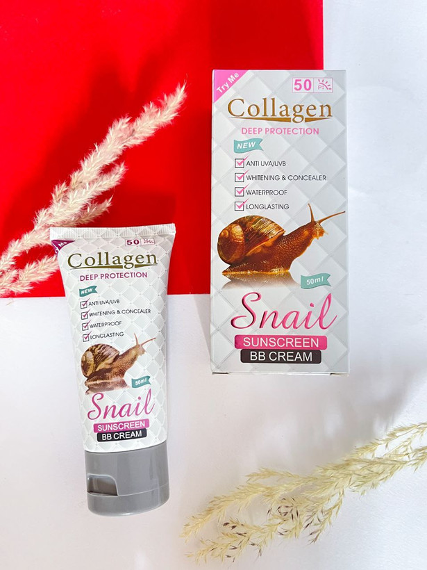 کرم ضدآفتاب گیاهی کلاژن BB حلزون رنگی با درجه SPF 50