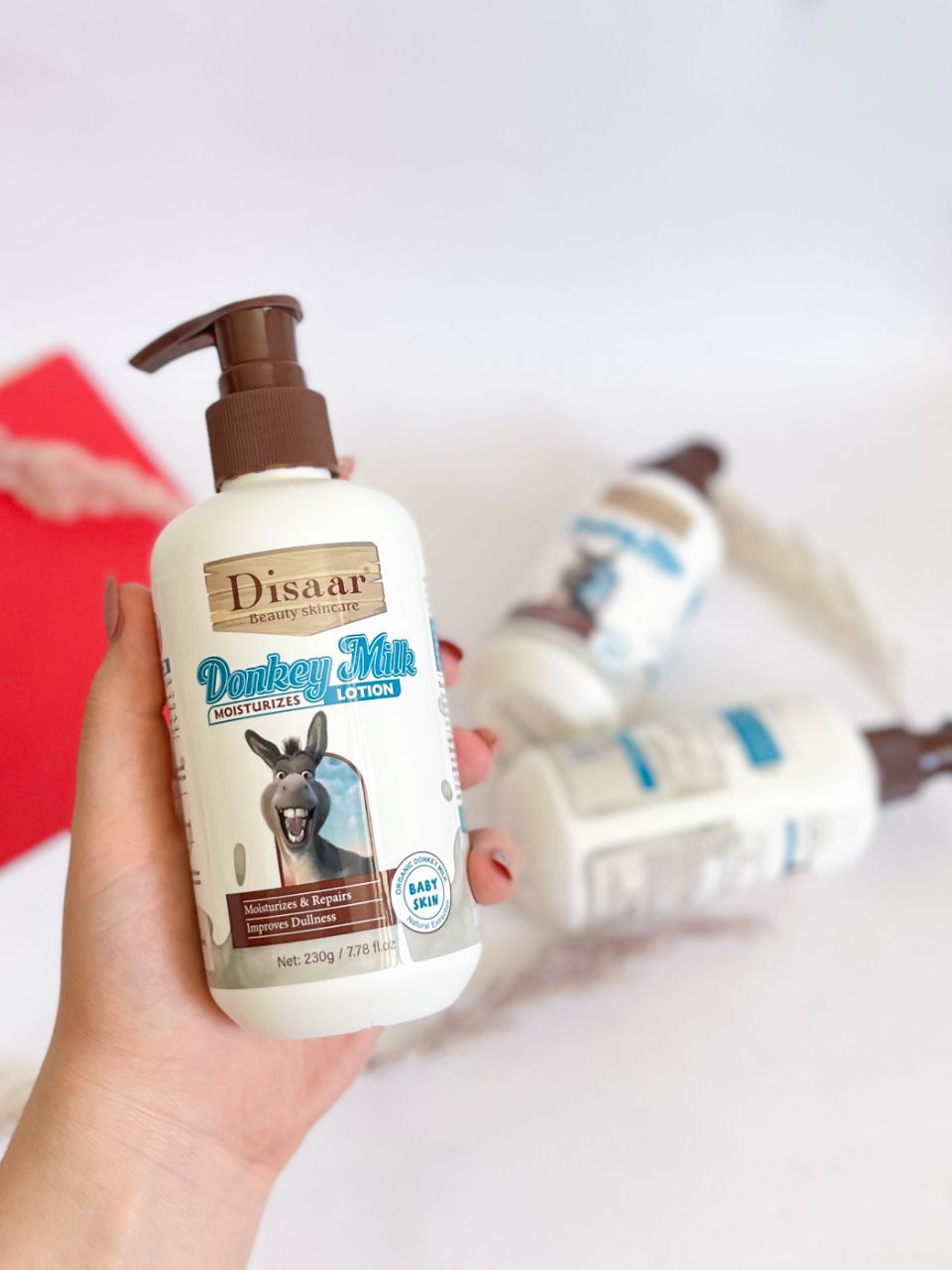 لوسیون نرم کننده و آبرسان پوست شیر الاغ