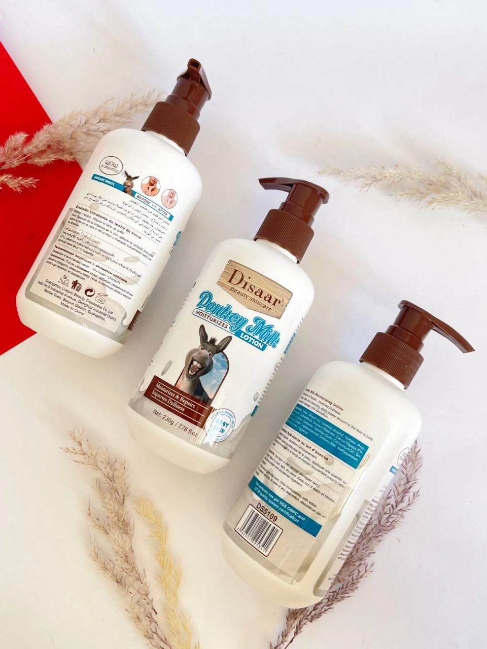 لوسیون نرم کننده و آبرسان پوست شیر الاغ