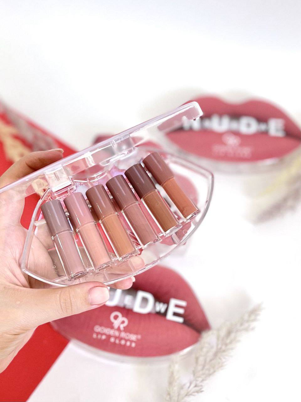 پک رژلب مایع طرح لب کویدن رز نود