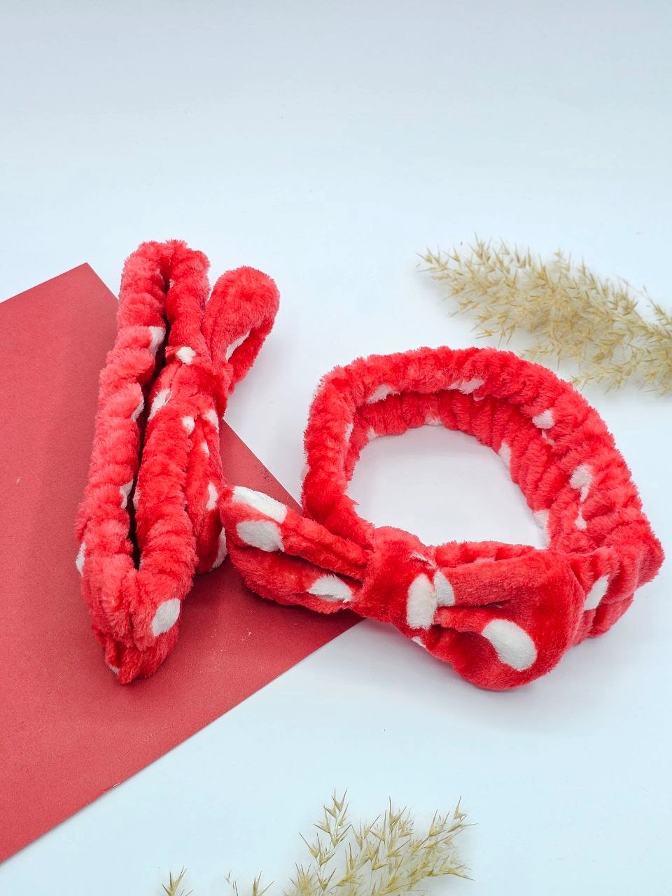 هدبند های مخملی خال خالی