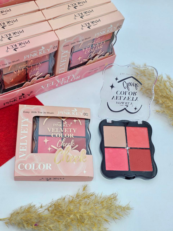 پالت روژگونه چهار رنگ پینک