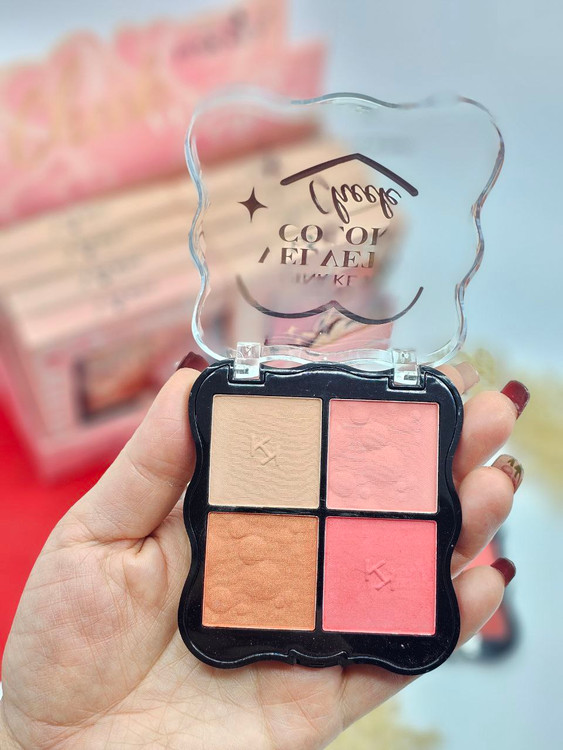 پالت روژگونه چهار رنگ پینک