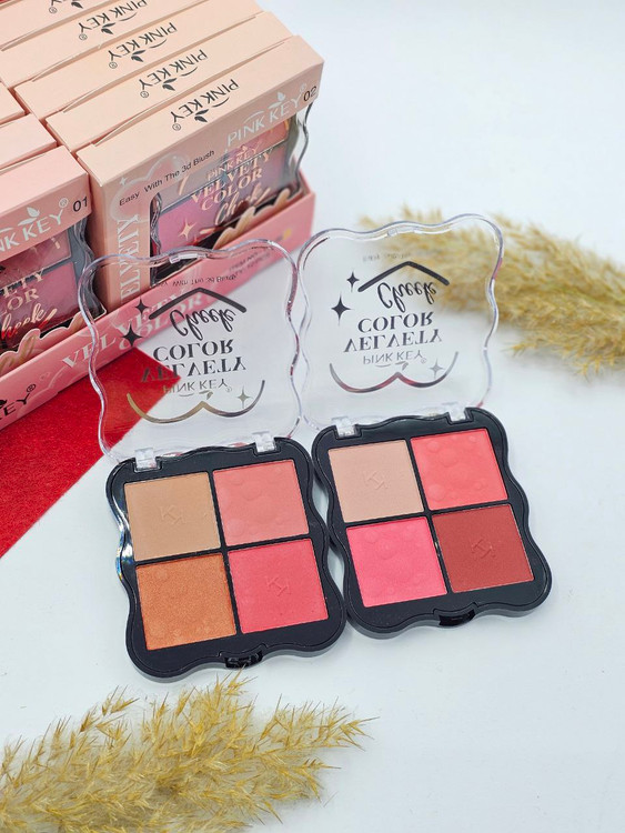 پالت روژگونه چهار رنگ پینک