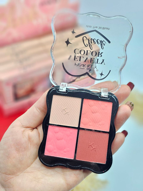 پالت روژگونه چهار رنگ پینک