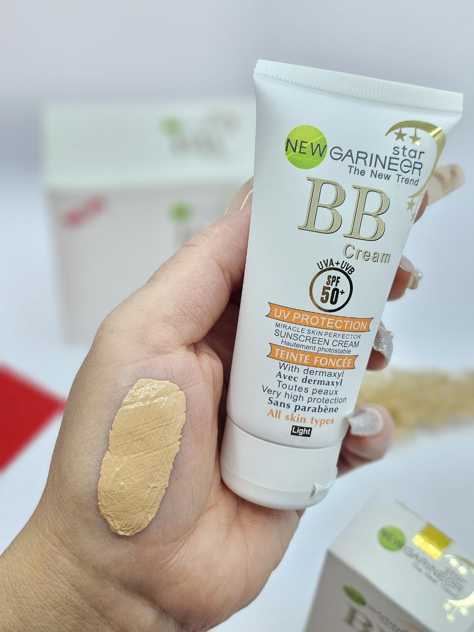 ضد آفتاب بی بی کرم و کرم پودری اصلی گارنیر هلال طلایی