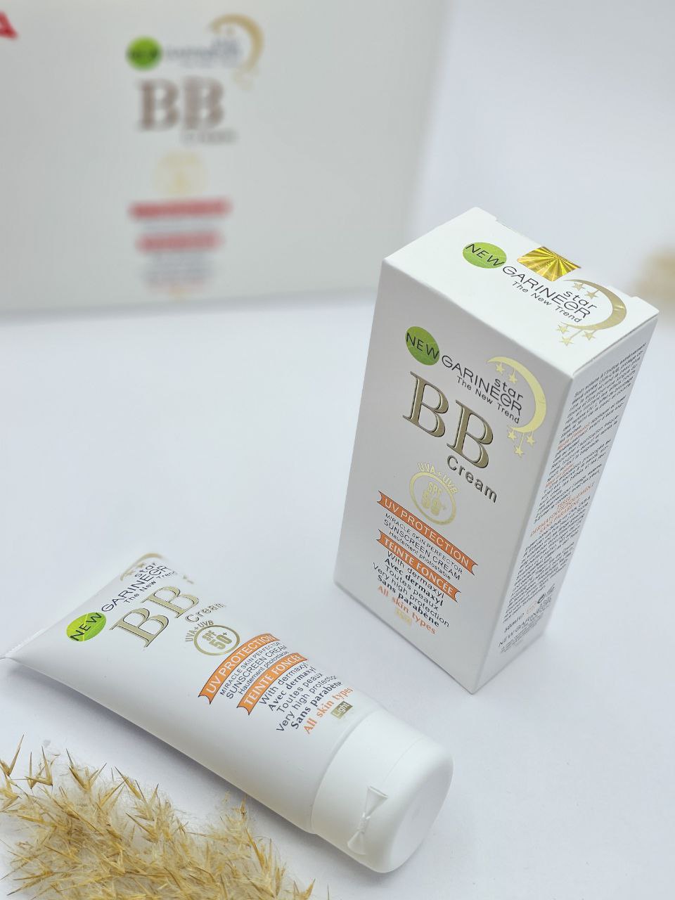 ضد آفتاب بی بی کرم و کرم پودری اصلی گارنیر هلال طلایی